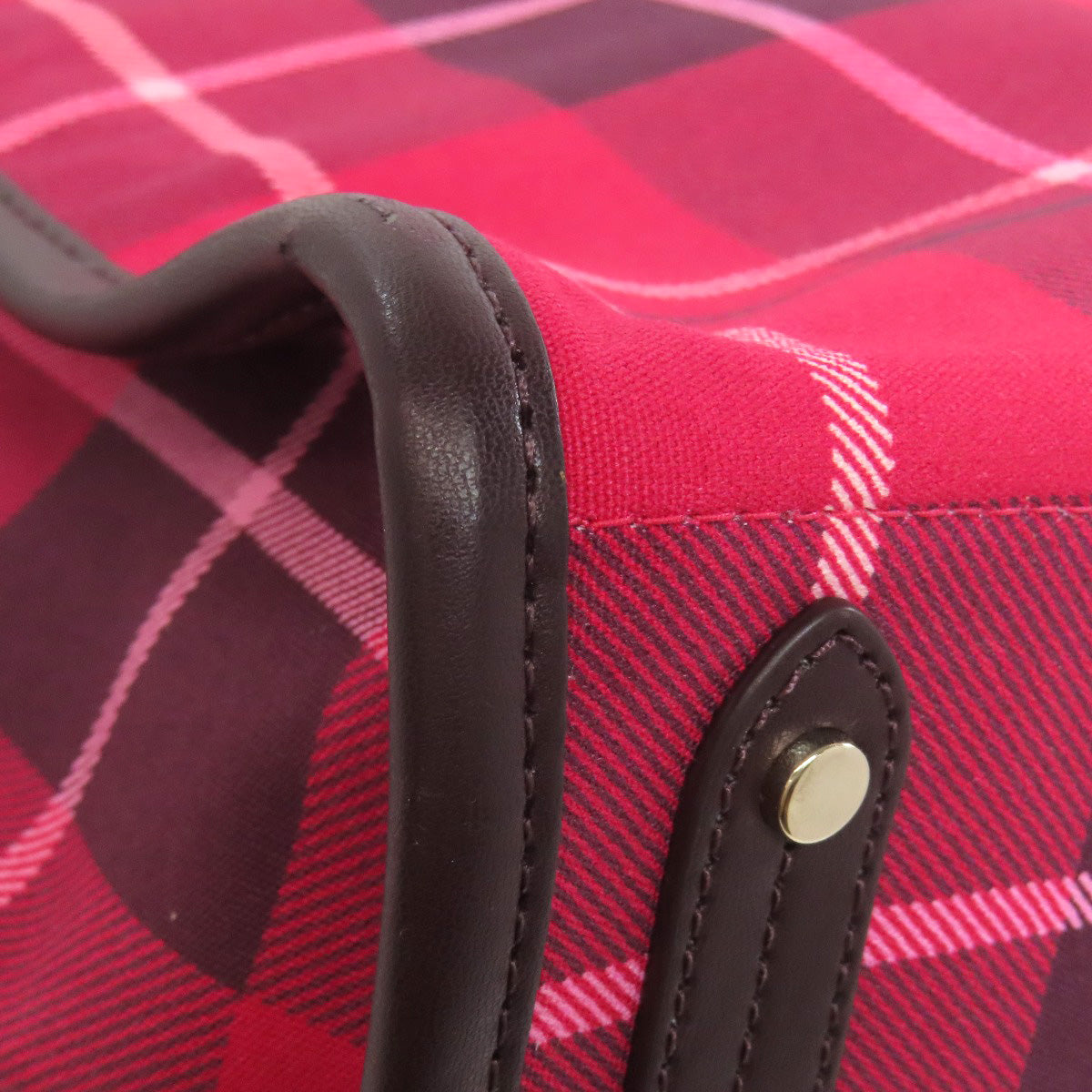 kate spade Checkpattern Tote Bag Canvas Ladies [Used]