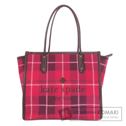 kate spade Checkpattern Tote Bag Canvas Ladies [Used]