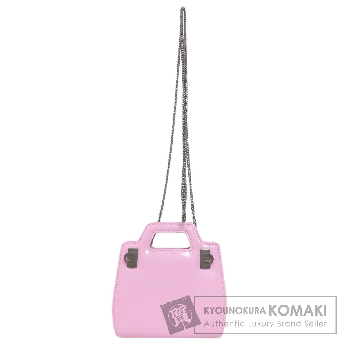 Salvatore Ferragamo Mini Chain Bag 2WAY Shoulder Bag Leather Ladies [Used]