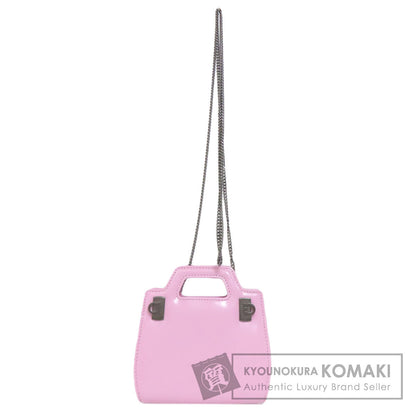 Salvatore Ferragamo Mini Chain Bag 2WAY Shoulder Bag Leather Ladies [Used]