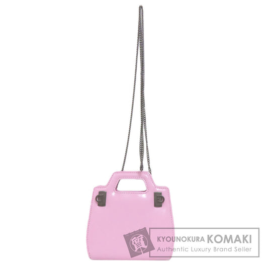 Salvatore Ferragamo Mini Chain Bag 2WAY Shoulder Bag Leather Ladies [Used]