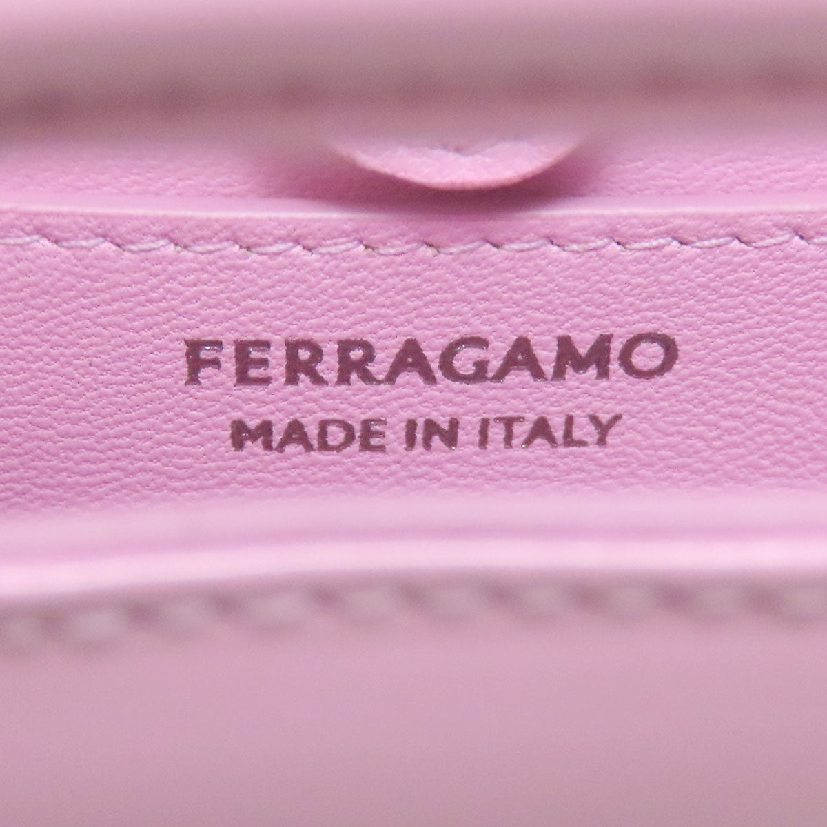 Salvatore Ferragamo Mini Chain Bag 2WAY Shoulder Bag Leather Ladies [Used]