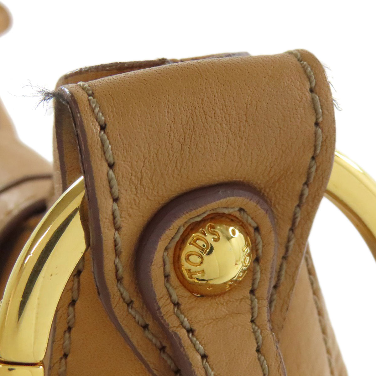 TODS logo Shoulder Bag Leather Ladies [Used]