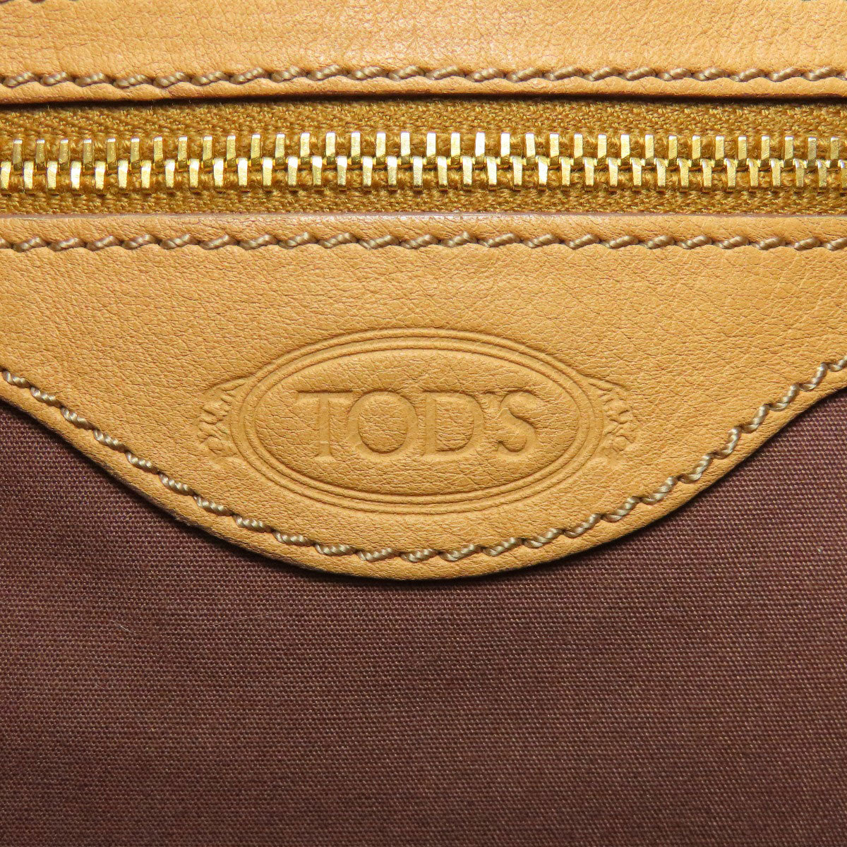 TODS logo Shoulder Bag Leather Ladies [Used]