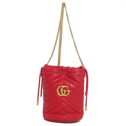 GUCCI 575163 GG Marmont ChainShoulder Shoulder Bag Calf Ladies [Used]