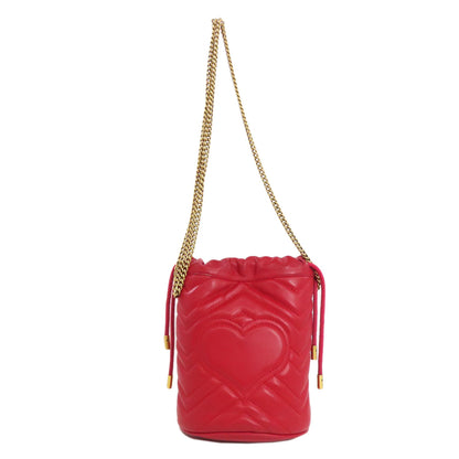 GUCCI 575163 GG Marmont ChainShoulder Shoulder Bag Calf Ladies [Used]