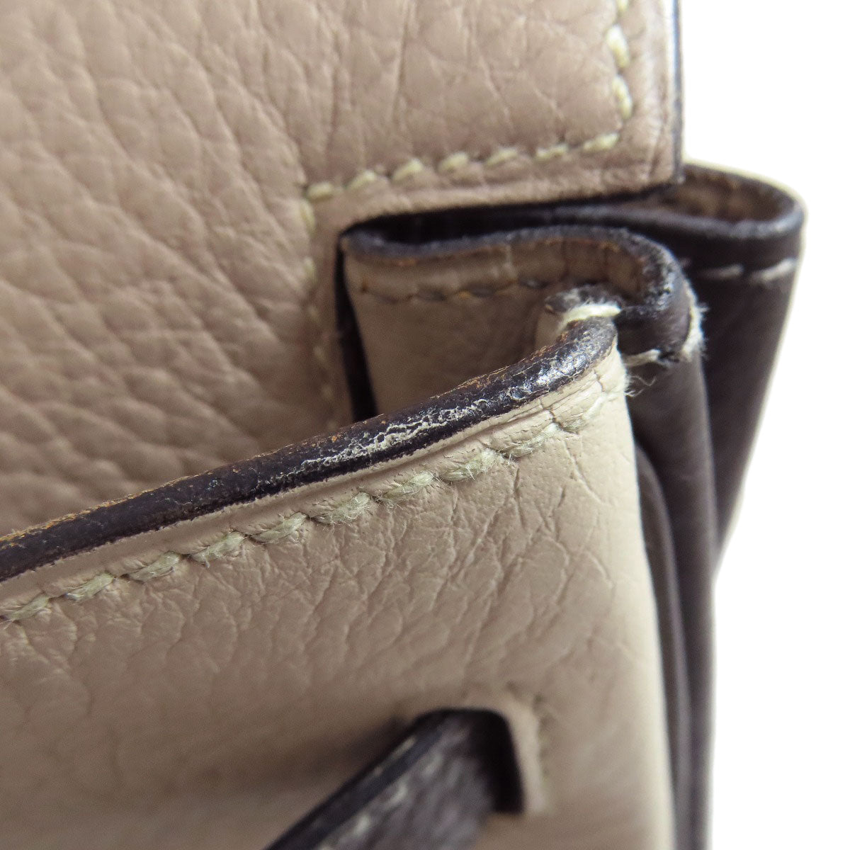 HERMES Kelly 32 Tricolor Inner Stitch SilverHardware Handbag Taurillon Clemence Ladies [Used]