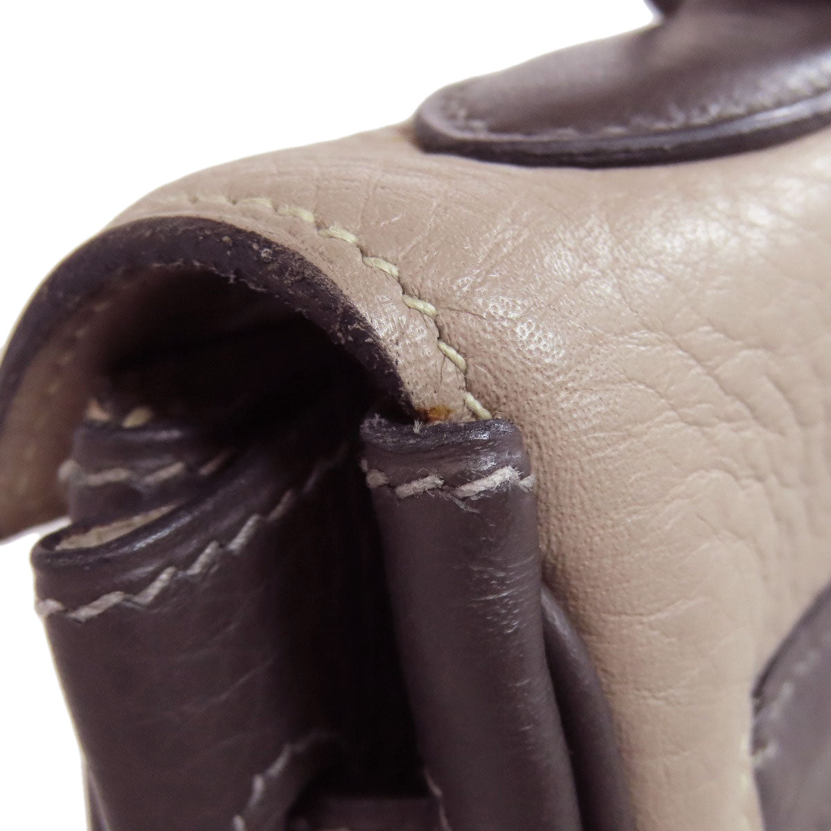 HERMES Kelly 32 Tricolor Inner Stitch SilverHardware Handbag Taurillon Clemence Ladies [Used]