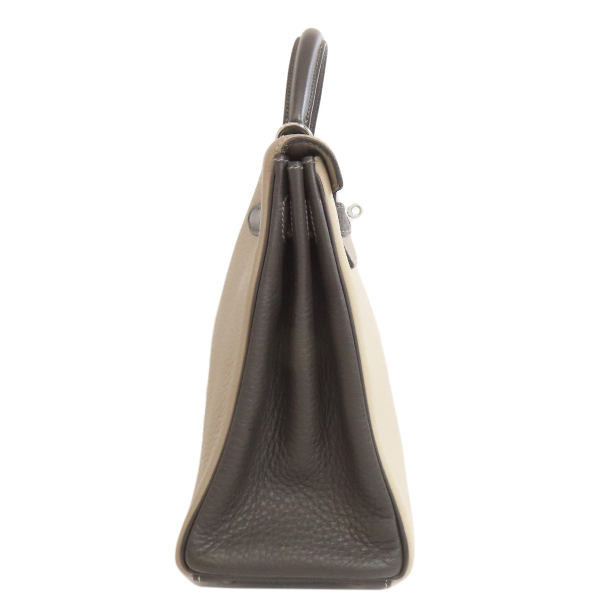 HERMES Kelly 32 Tricolor Inner Stitch SilverHardware Handbag Taurillon Clemence Ladies [Used]