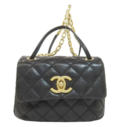 CHANEL Matelasse 2WAY GoldHardware Handbag Calf Ladies [Used]