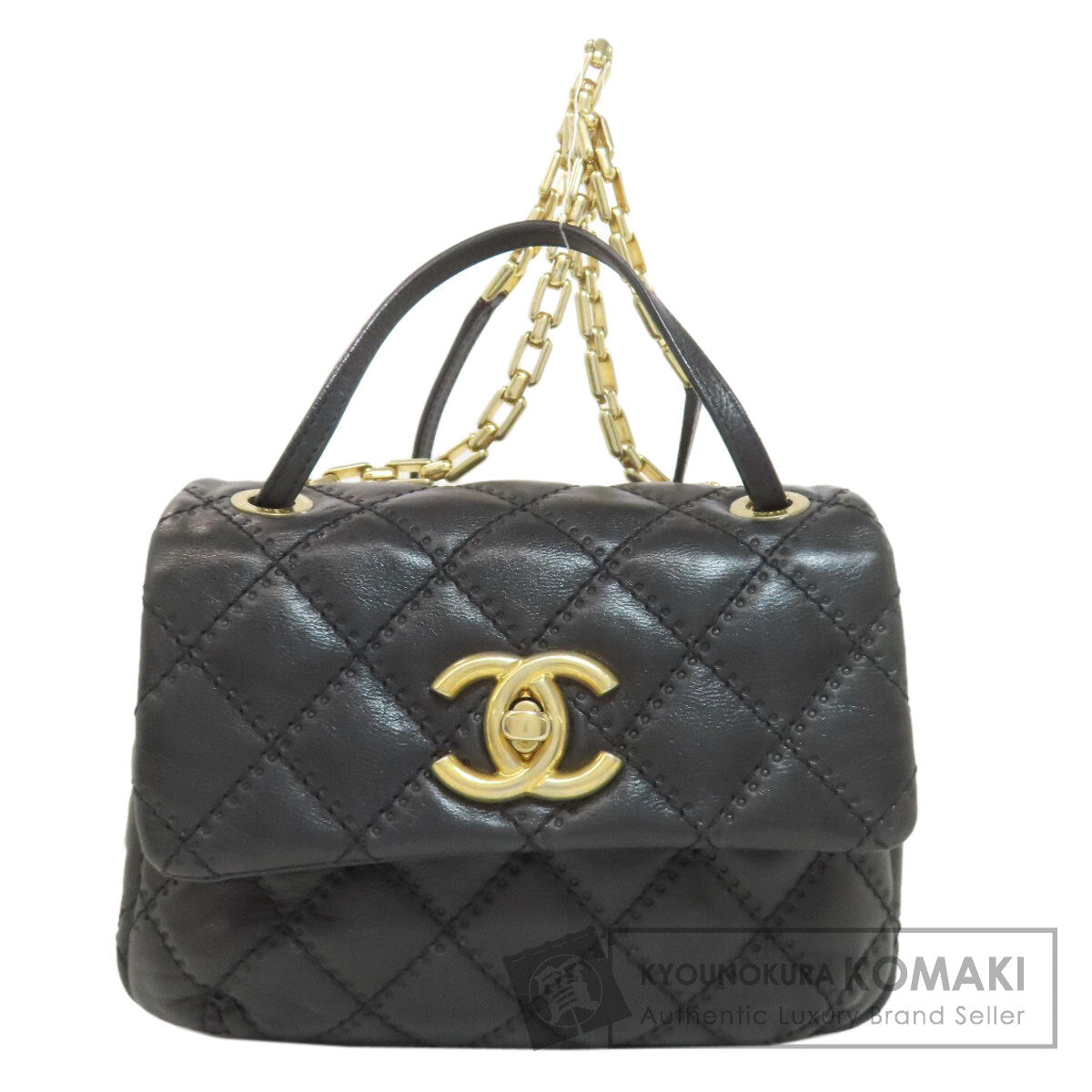 CHANEL Matelasse 2WAY GoldHardware Handbag Calf Ladies [Used]