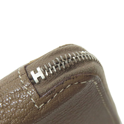 HERMES Azap Classic Etoupe SilverHardware Long wallet (with coin pocket) Calf Ladies [Used]