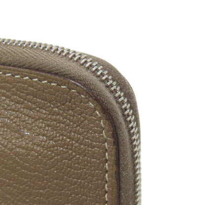 HERMES Azap Classic Etoupe SilverHardware Long wallet (with coin pocket) Calf Ladies [Used]