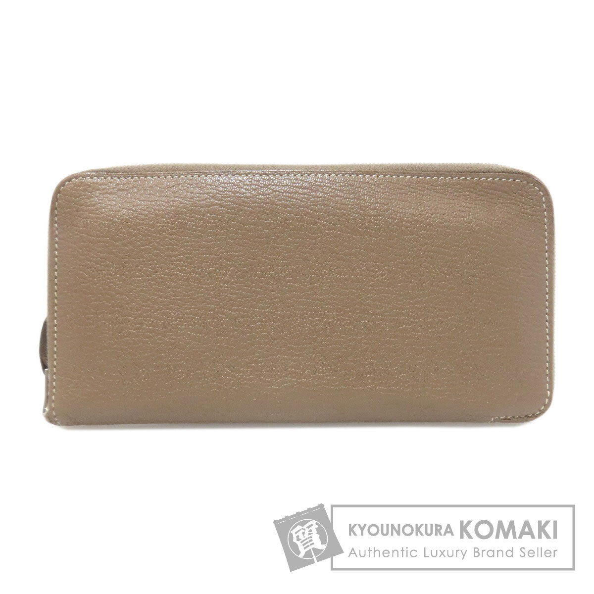 HERMES Azap Classic Etoupe SilverHardware Long wallet (with coin pocket) Calf Ladies [Used]