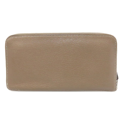 HERMES Azap Classic Etoupe SilverHardware Long wallet (with coin pocket) Calf Ladies [Used]