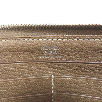HERMES Azap Classic Etoupe SilverHardware Long wallet (with coin pocket) Calf Ladies [Used]