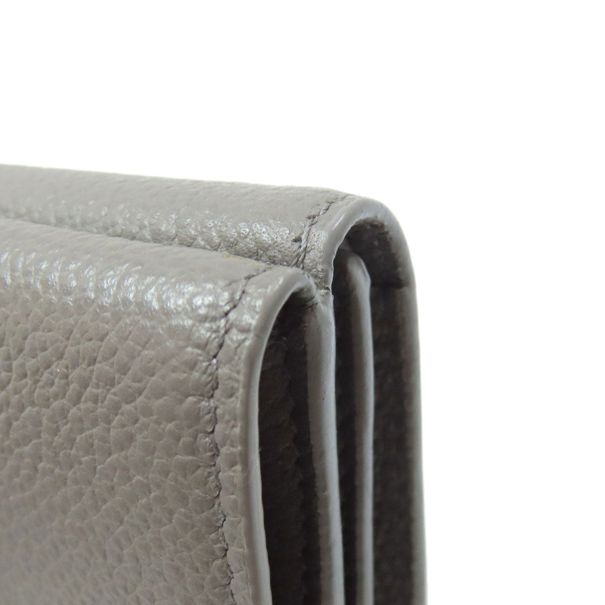 SAINT LAURENT Tri-fold logo Bifold Wallet with Coin Pocket Leather Ladies [Used]