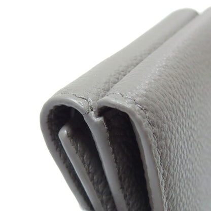 SAINT LAURENT Tri-fold logo Bifold Wallet with Coin Pocket Leather Ladies [Used]