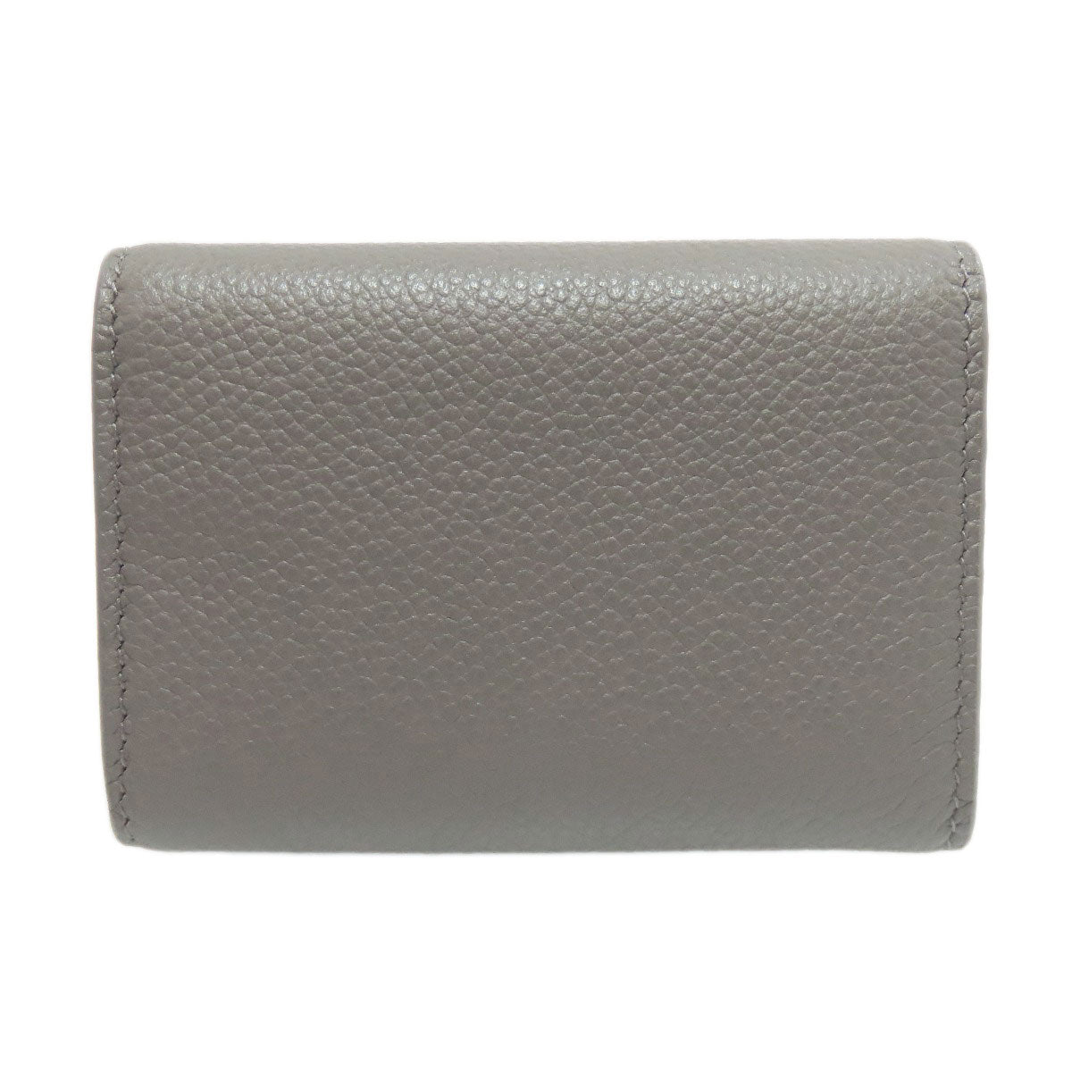 SAINT LAURENT Tri-fold logo Bifold Wallet with Coin Pocket Leather Ladies [Used]