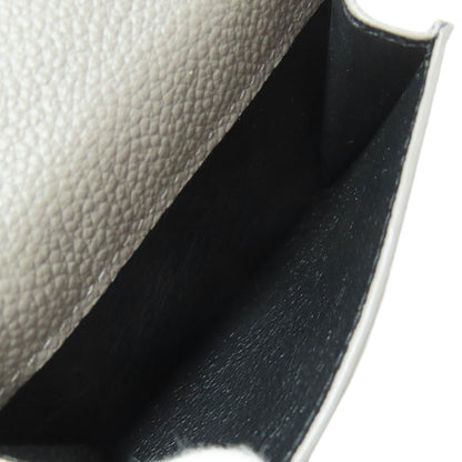 SAINT LAURENT Tri-fold logo Bifold Wallet with Coin Pocket Leather Ladies [Used]