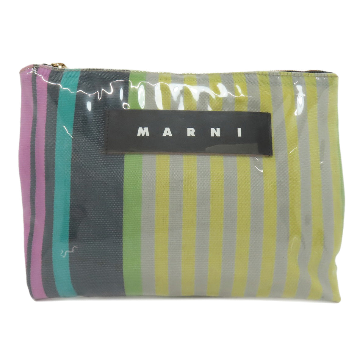 MARNI Stripe Clutch bag Leather Ladies [Used]