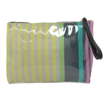 MARNI Stripe Clutch bag Leather Ladies [Used]