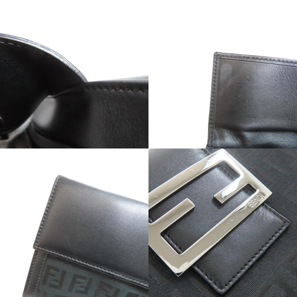 FENDI Zucchino Long wallet (with coin pocket) Canvas CalfLadies [Used]