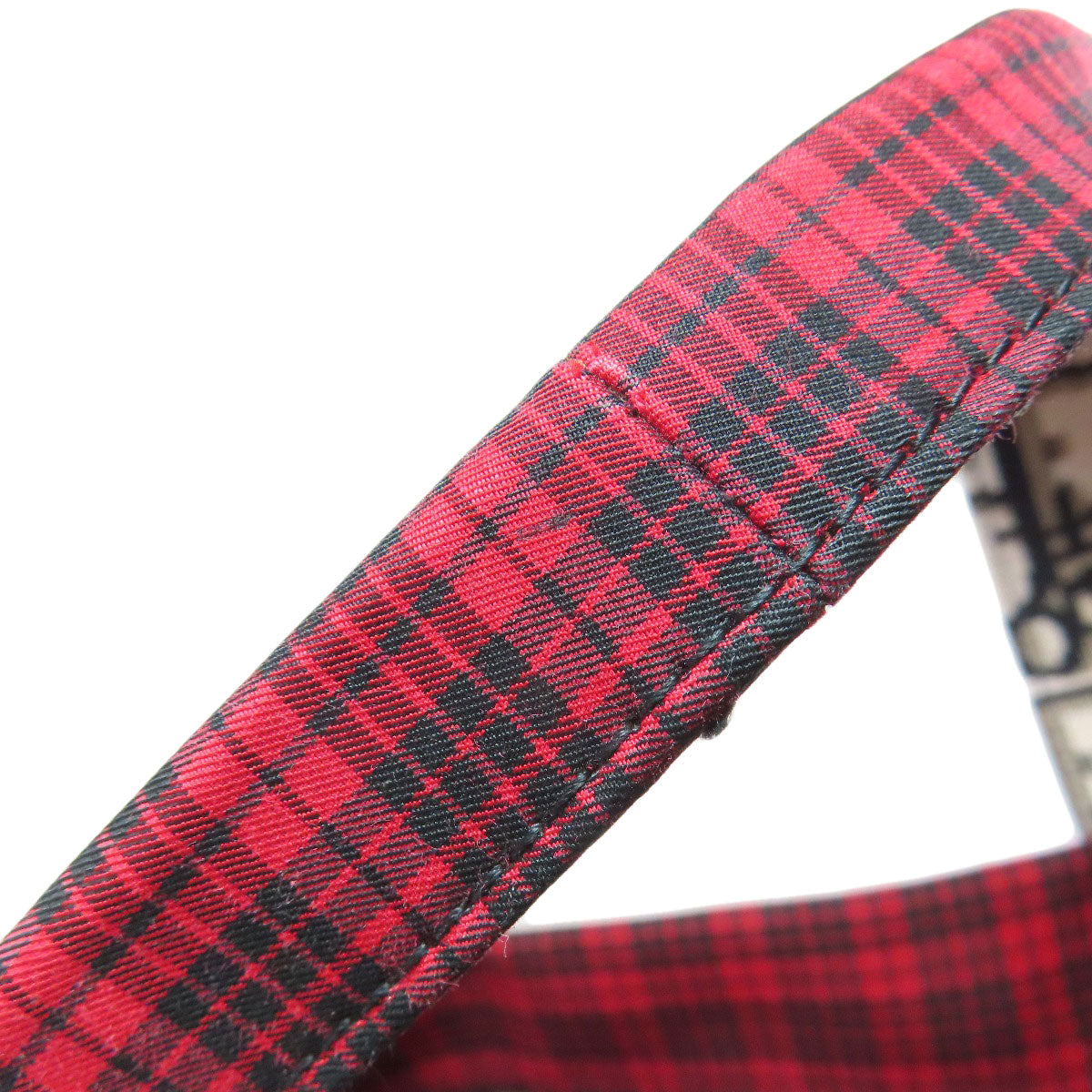 CHRISTIAN DIOR Checkpattern Tote Bag Canvas Ladies [Used]