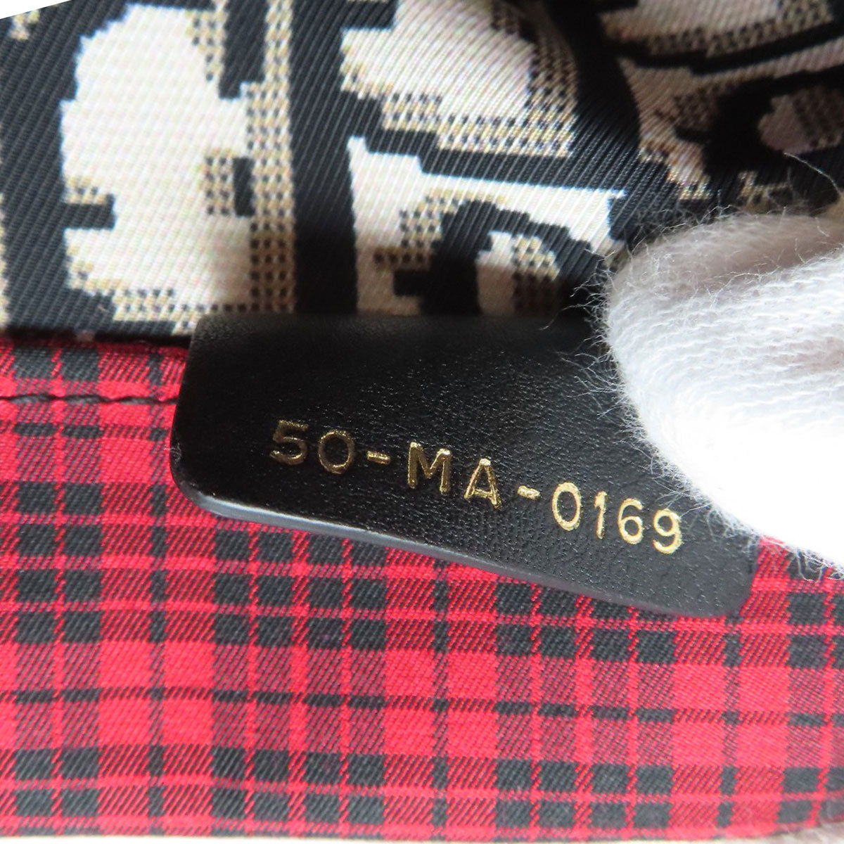 CHRISTIAN DIOR Checkpattern Tote Bag Canvas Ladies [Used]