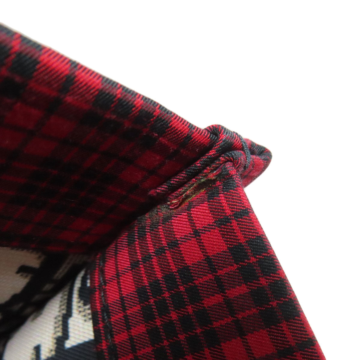 CHRISTIAN DIOR Checkpattern Tote Bag Canvas Ladies [Used]