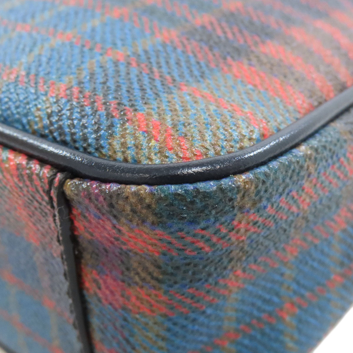 ETRO Checkpattern Shoulder Bag PVC Ladies [Used]