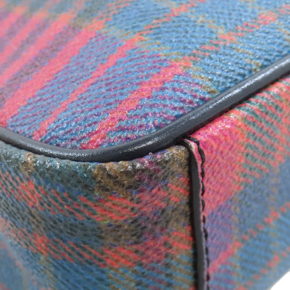 ETRO Checkpattern Shoulder Bag PVC Ladies [Used]