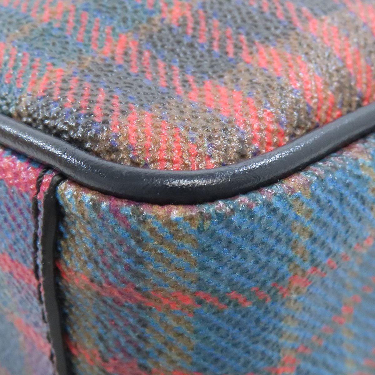 ETRO Checkpattern Shoulder Bag PVC Ladies [Used]