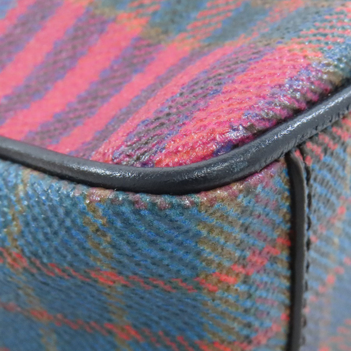 ETRO Checkpattern Shoulder Bag PVC Ladies [Used]