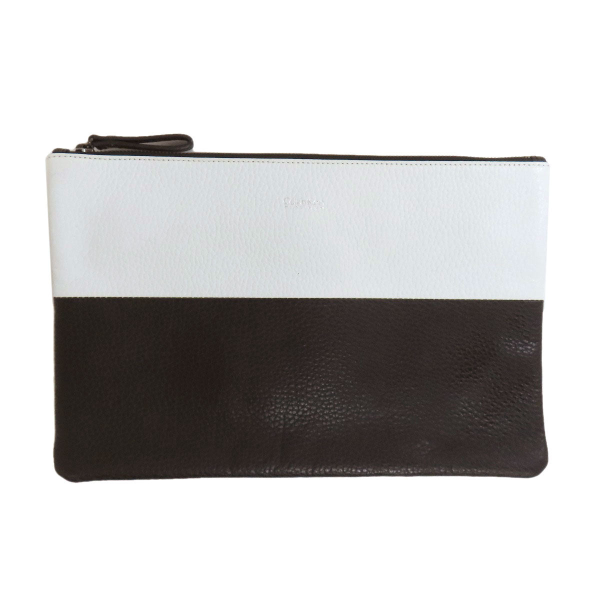 Calvin Klein logo Clutch bag Leather Ladies [Used]