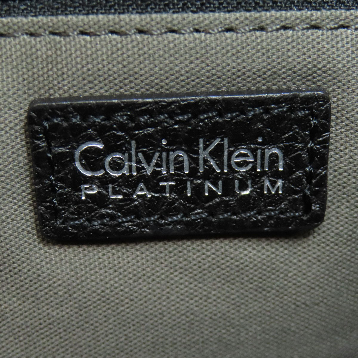 Calvin Klein logo Clutch bag Leather Ladies [Used]