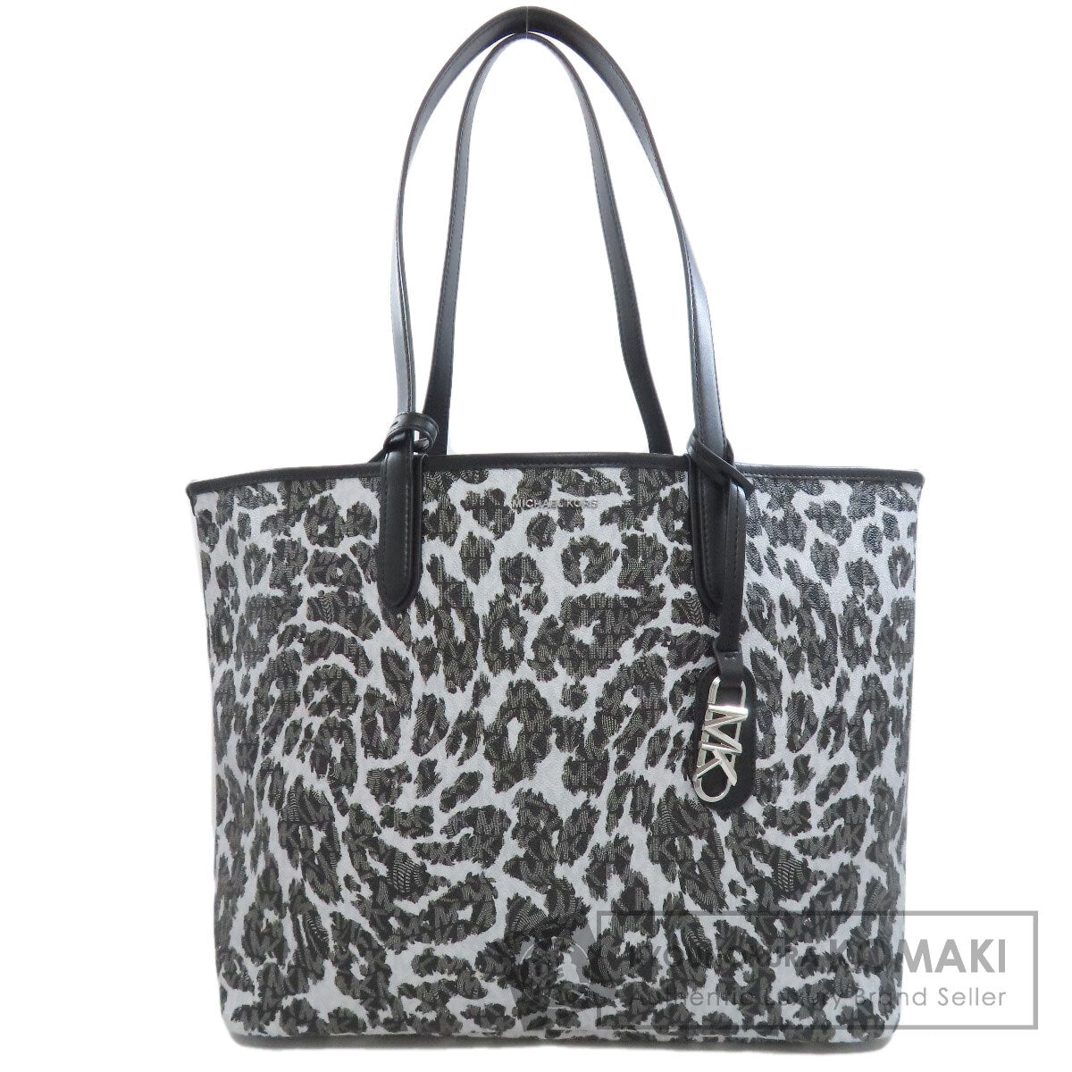 Michael Kors MK signature leopard pattern Tote Bag Leather Ladies [Used]