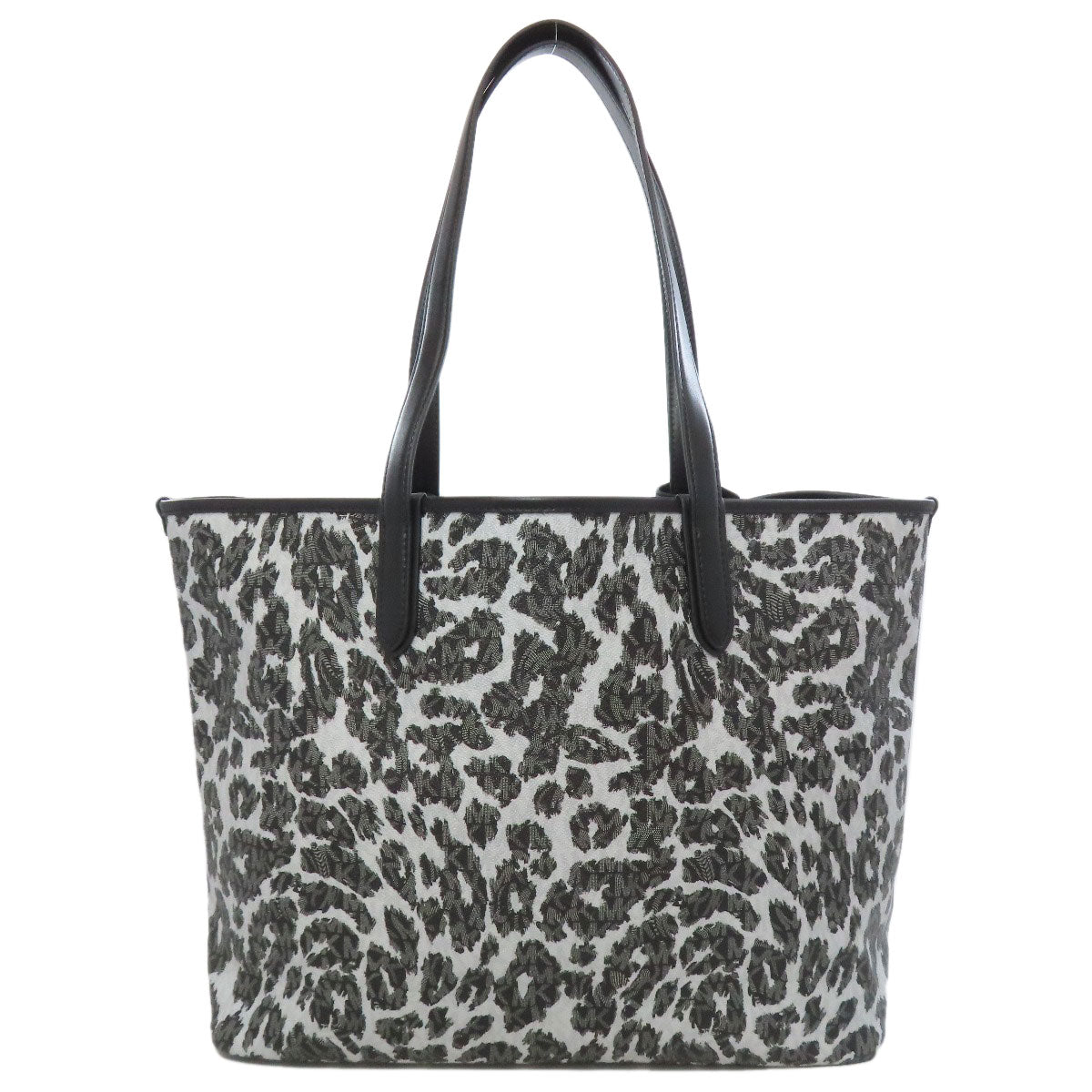 Michael Kors MK signature leopard pattern Tote Bag Leather Ladies [Used]