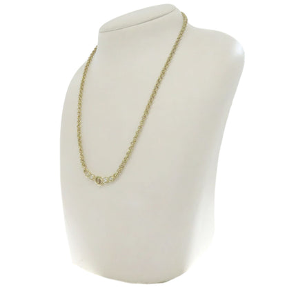 CHRISTIAN DIOR CD logo rhinestone Necklace Metal Ladies [Used]