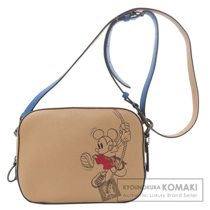 COACH 3905 Mickey Mouse Collaboration with Rope Climb Shoulder Bag Leather Ladies [Used]