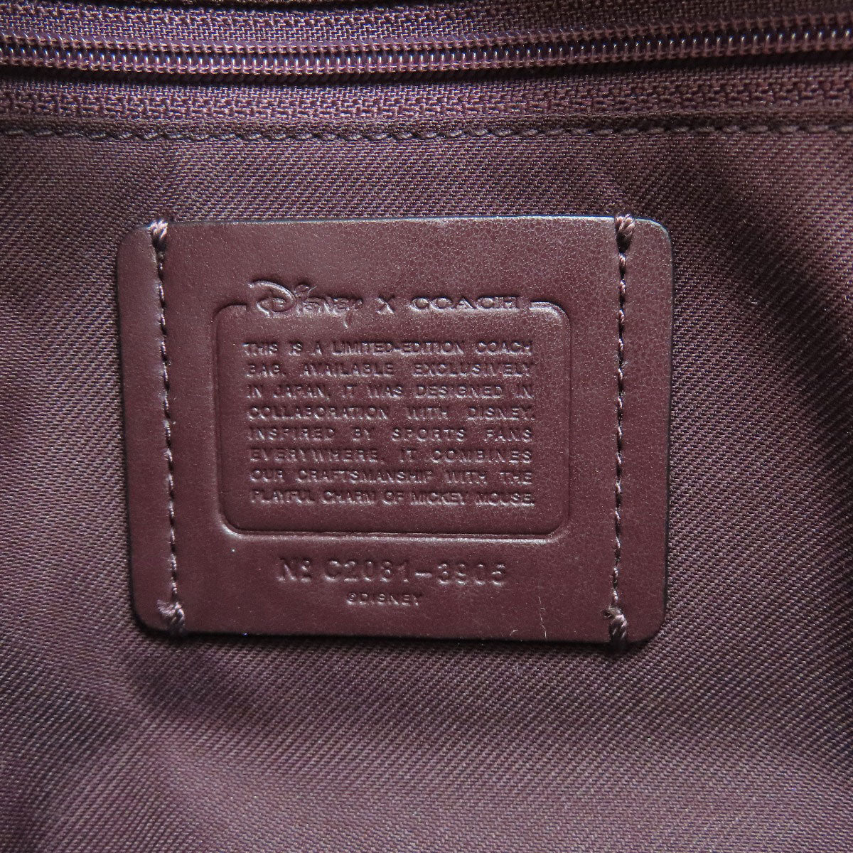 COACH 3905 Mickey Mouse Collaboration with Rope Climb Shoulder Bag Leather Ladies [Used]