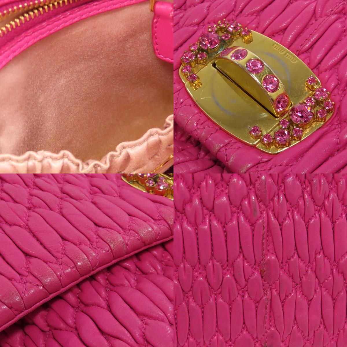 MIUMIU one belt matelasse 2WAY Shoulder Bag Calf Ladies [Used]