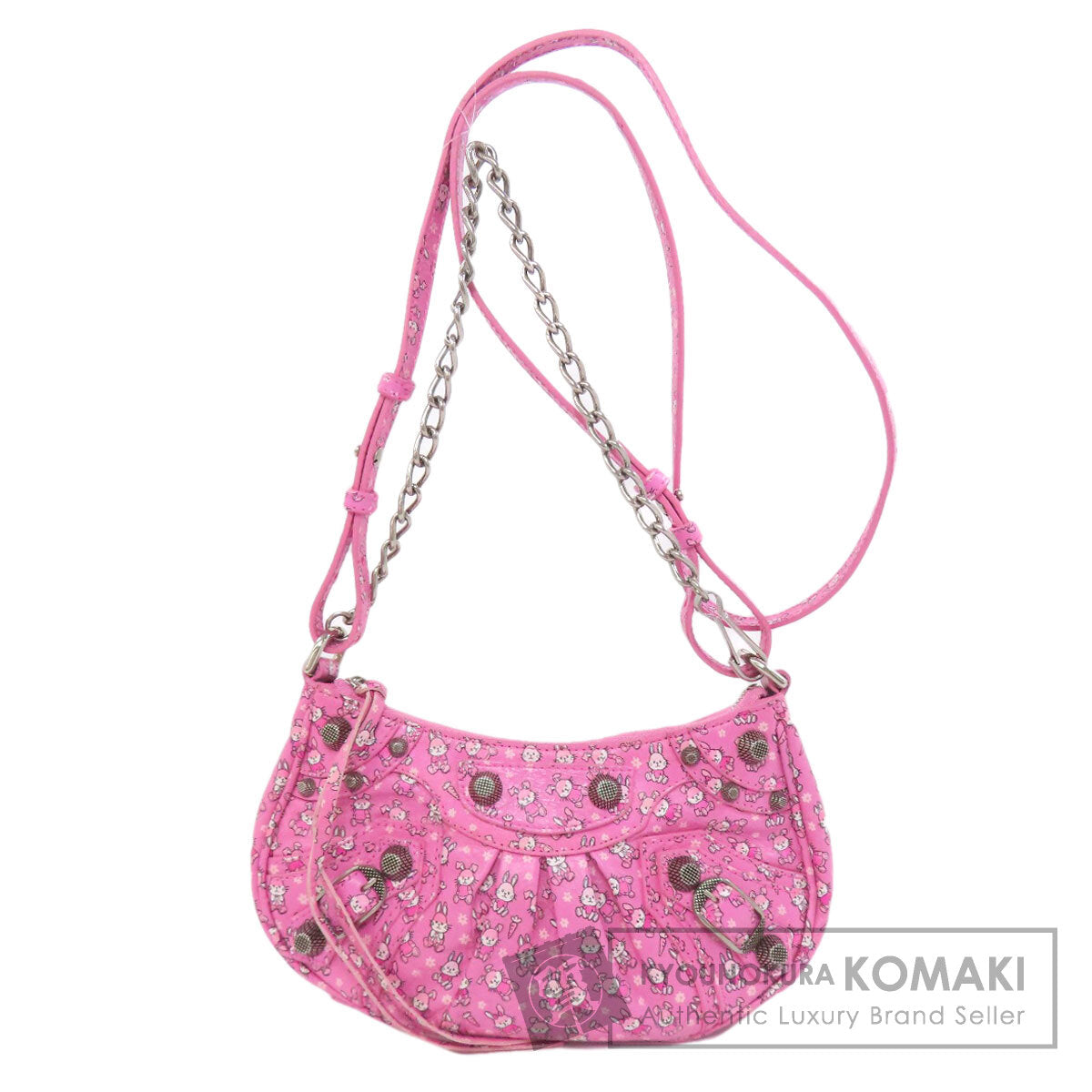 BALENCIAGA 695814 Luca Goal Mini 2WAY Shoulder Bag Calf Ladies [Used]