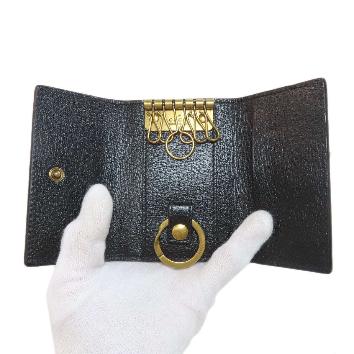 GUCCI 435305 GG Marmont key holder Leather Ladies [Used]
