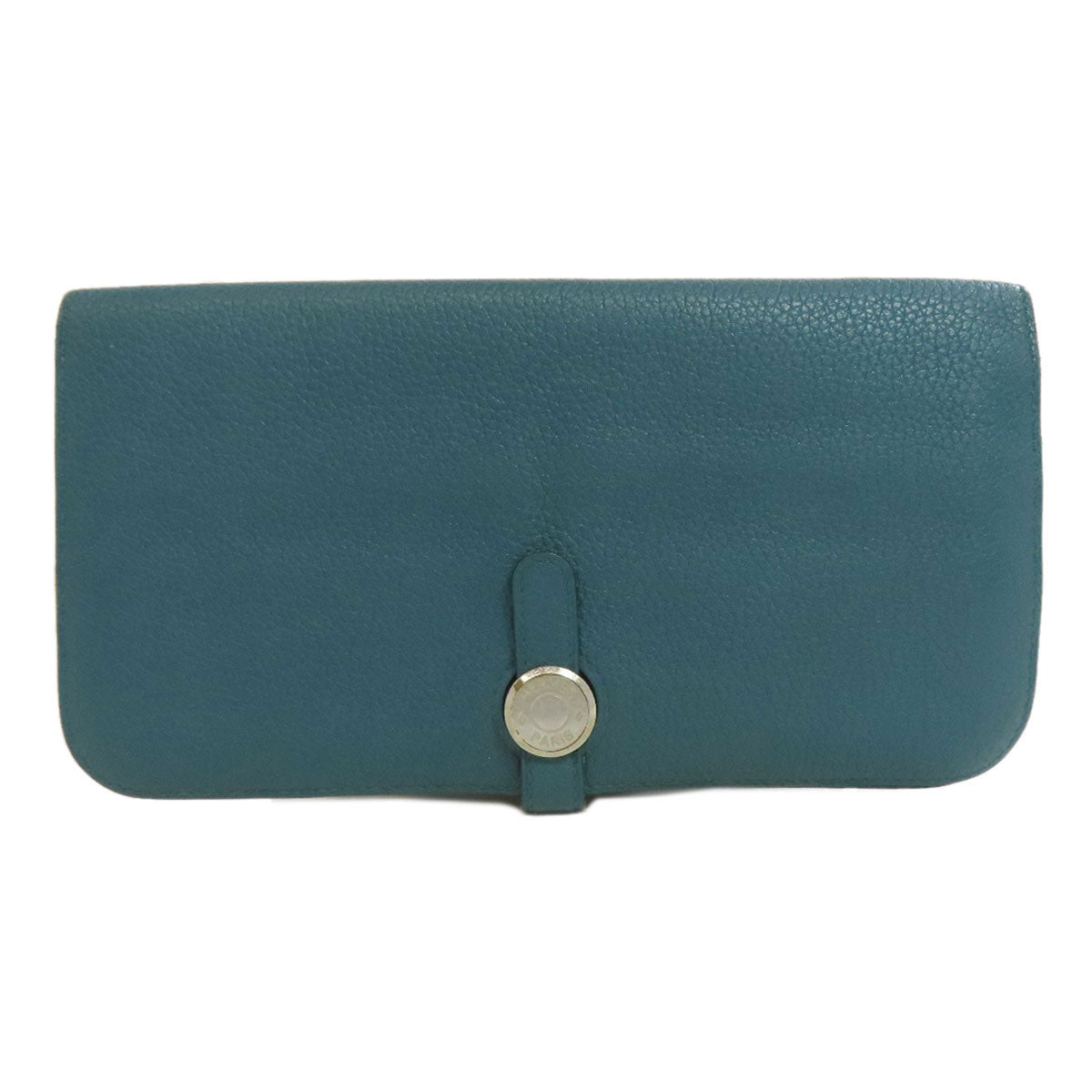 HERMES Dogon Long SilverHardware Long wallet (with coin pocket) Taurillon Clemence Ladies [Used]