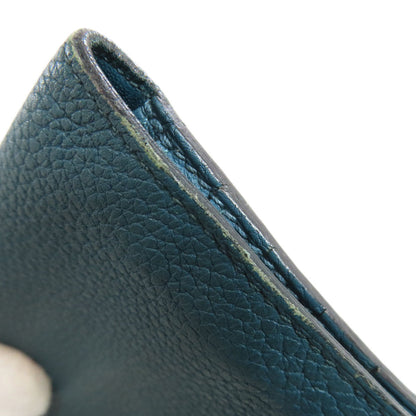 HERMES Dogon Long SilverHardware Long wallet (with coin pocket) Taurillon Clemence Ladies [Used]