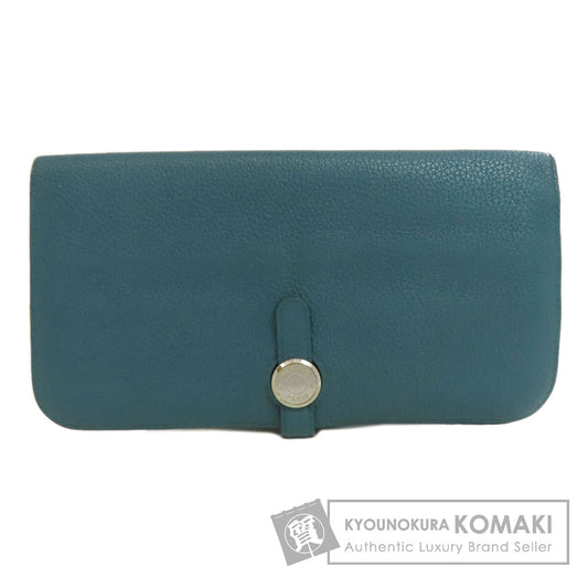 HERMES Dogon Long SilverHardware Long wallet (with coin pocket) Taurillon Clemence Ladies [Used]