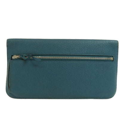 HERMES Dogon Long SilverHardware Long wallet (with coin pocket) Taurillon Clemence Ladies [Used]