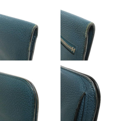 HERMES Dogon Long SilverHardware Long wallet (with coin pocket) Taurillon Clemence Ladies [Used]