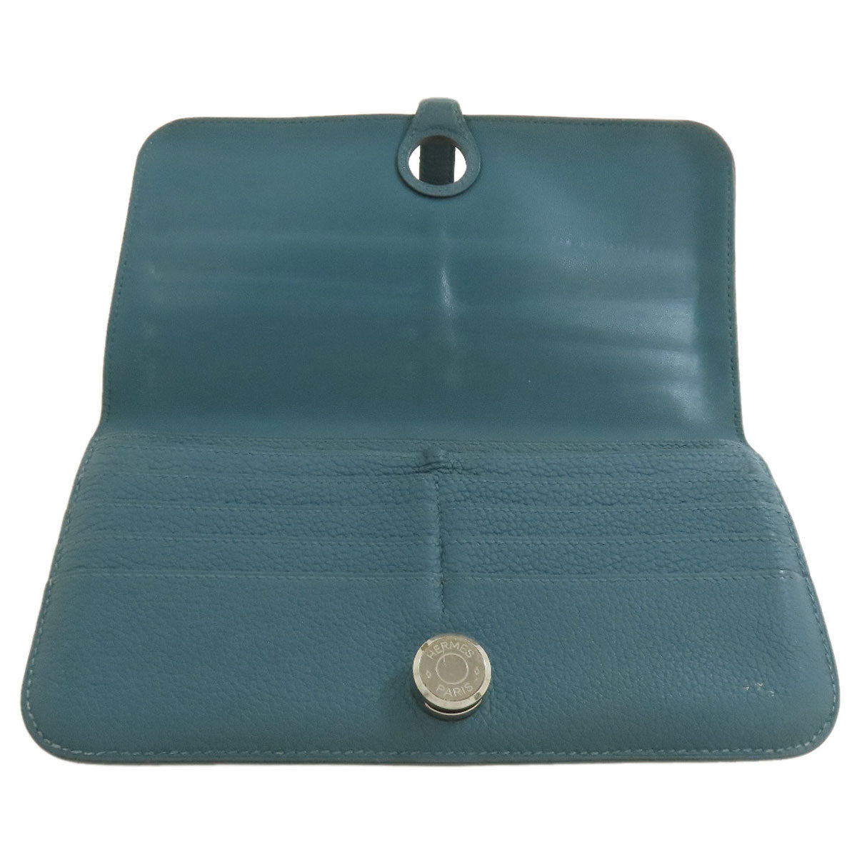 HERMES Dogon Long SilverHardware Long wallet (with coin pocket) Taurillon Clemence Ladies [Used]